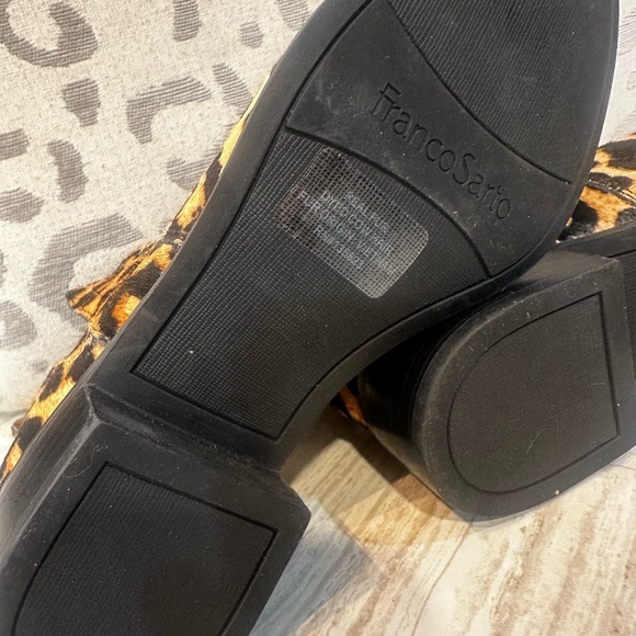 NWOT FRANCO SARTO Womens Leather Leopard Bootie. Size 8 - Picture 8 of 13